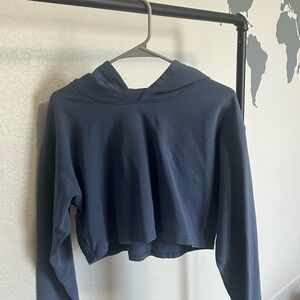 lululemon athletica Navy Cropped Hoodie
